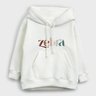 moletom infantil peluciado capuz branco usezebra zebra